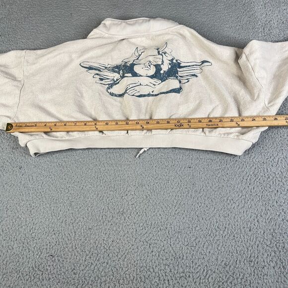 Boys Lie Sweatshirt Womens L/XL Cropped Baggy Floral Angel Sweater Double Sided - Picture 10 of 13